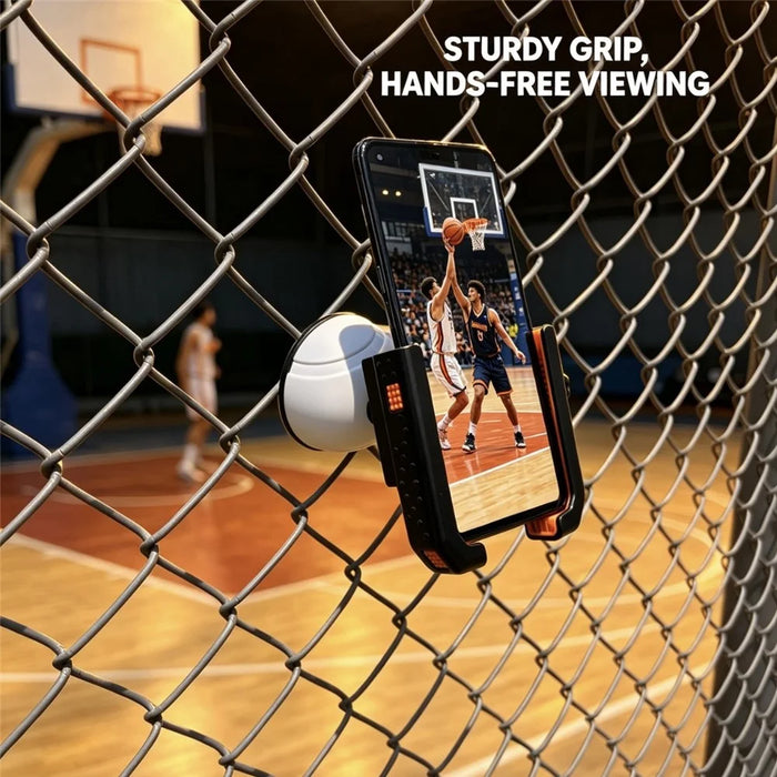 WQ-03 Sports Stadium Fence Mount Phone Holder Chain Link Net Clamp Car Air Vent Universal Mount - White - 4
