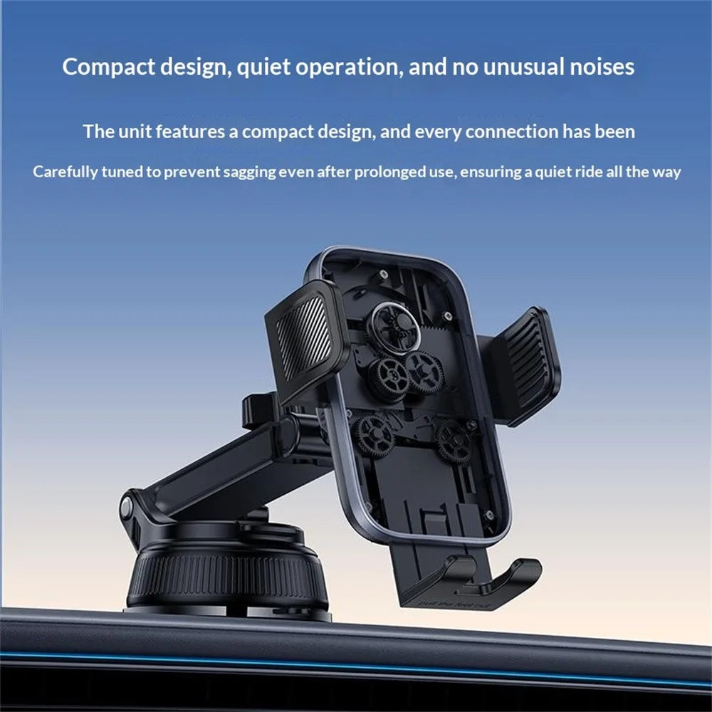 YESIDO C279 360° Rotating Car Phone Holder Suction Cup Mount Dashboard Windshield Stand Adjustable Bracket - Black - 4