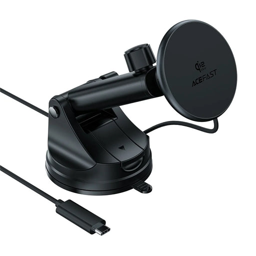ACEFAST E52 Qi2 25W Magnetic Wireless Charging Car Holder for Dashboard Car Mount Charger - Black - 2