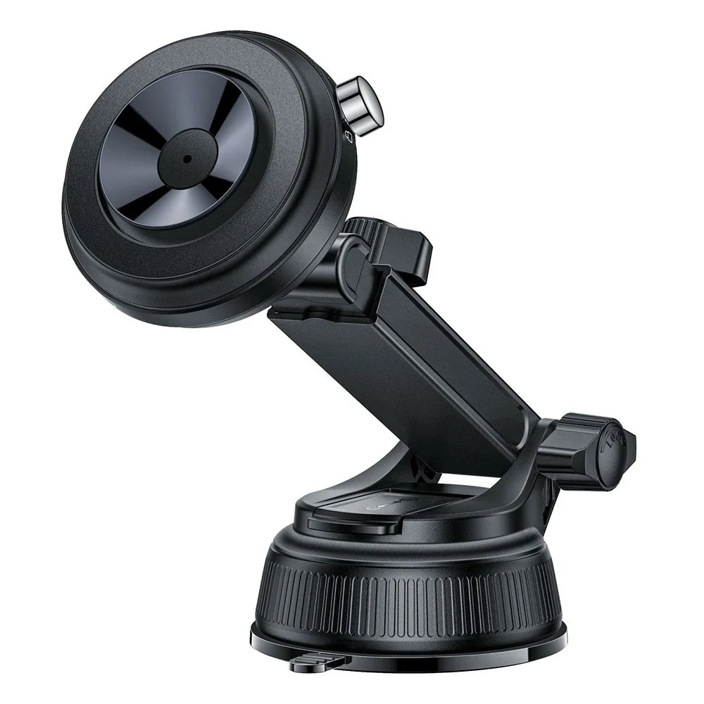 YESIDO C284 2 in 1 Vacuum Suction Magnetic Car Phone Mount 360 Degree Rotation for Dashboard / Windshield - Black - 1