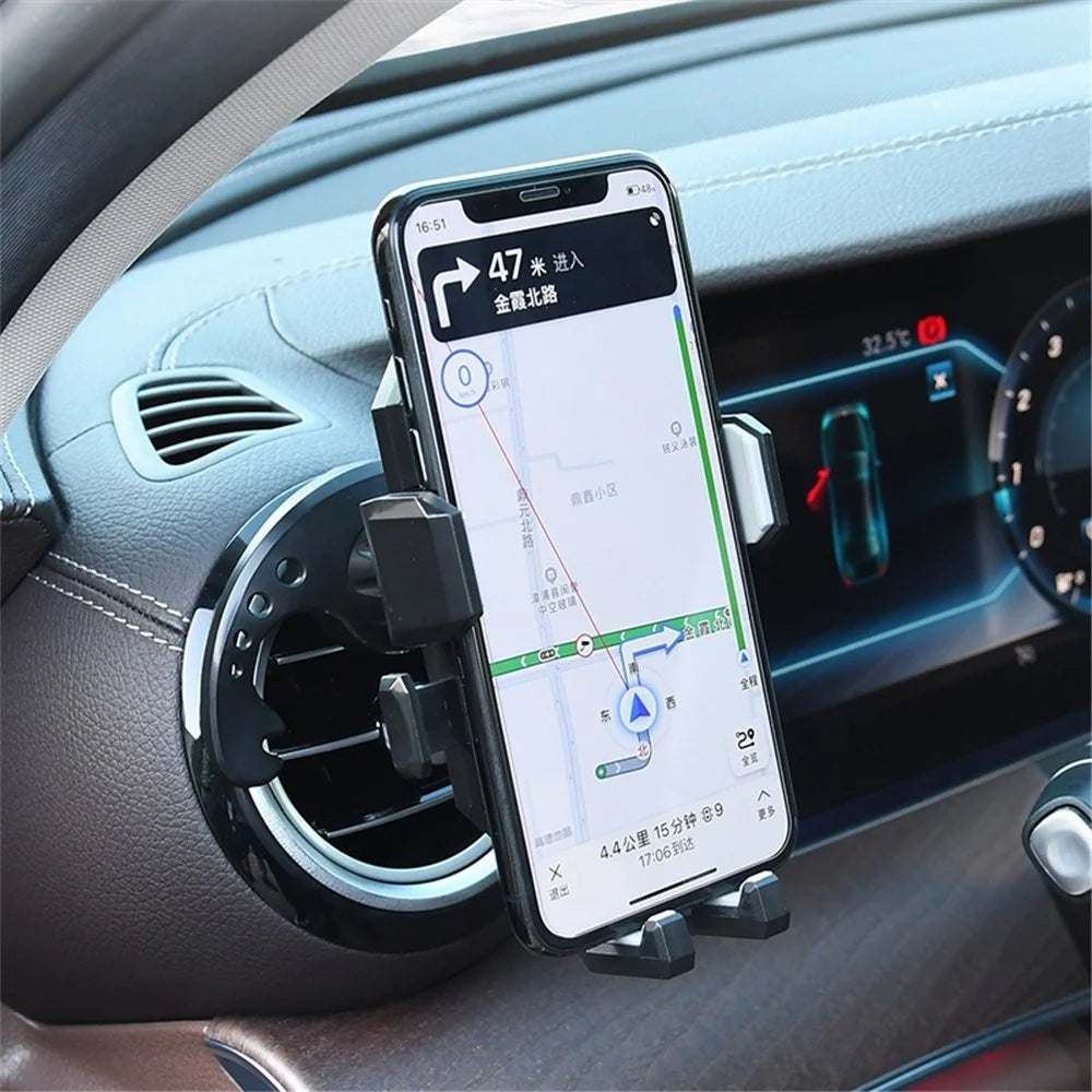 C229 Horn Shape Car Air Outlet Mount Auto Lock Mobile Phone Holder - 3