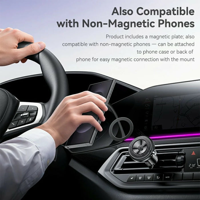 YESIDO C258 Magnetic Vacuum Suction 2 in 1 Car Air Vent Phone Mount Cellphone Bracket - Black - 7