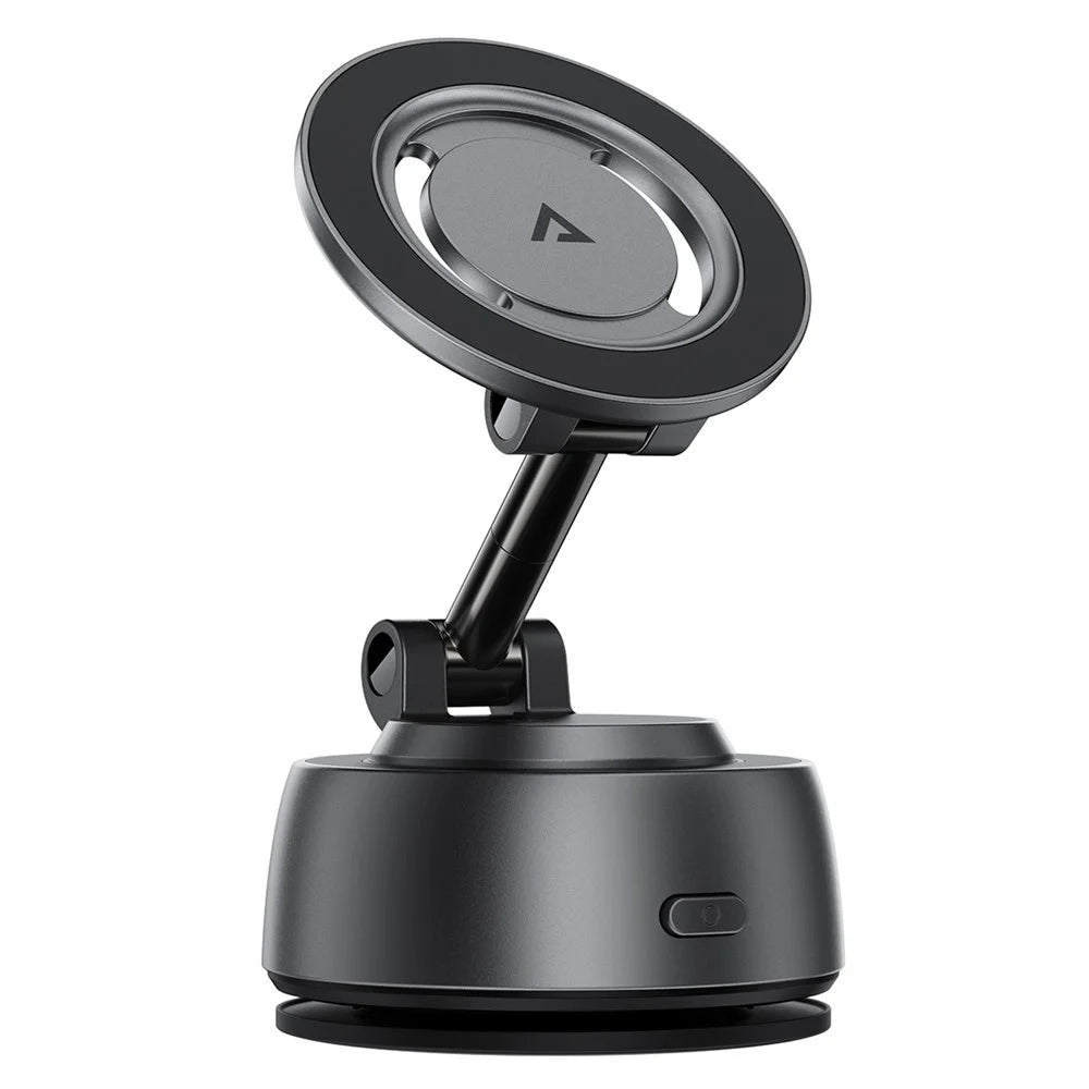 ACEFAST E54 Electric Suction Cup Magnetic Car Phone Holder 360° Rotation Dashboard Mount - Metal Grey - 4