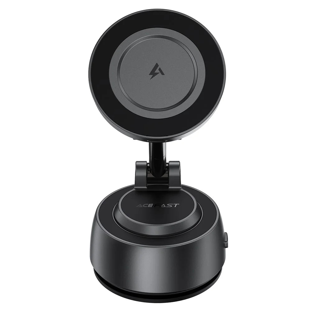 ACEFAST E53 Magnetic Wireless Car Charger 15W Electric Suction Cup Dashboard Mount - Metal Grey - 2