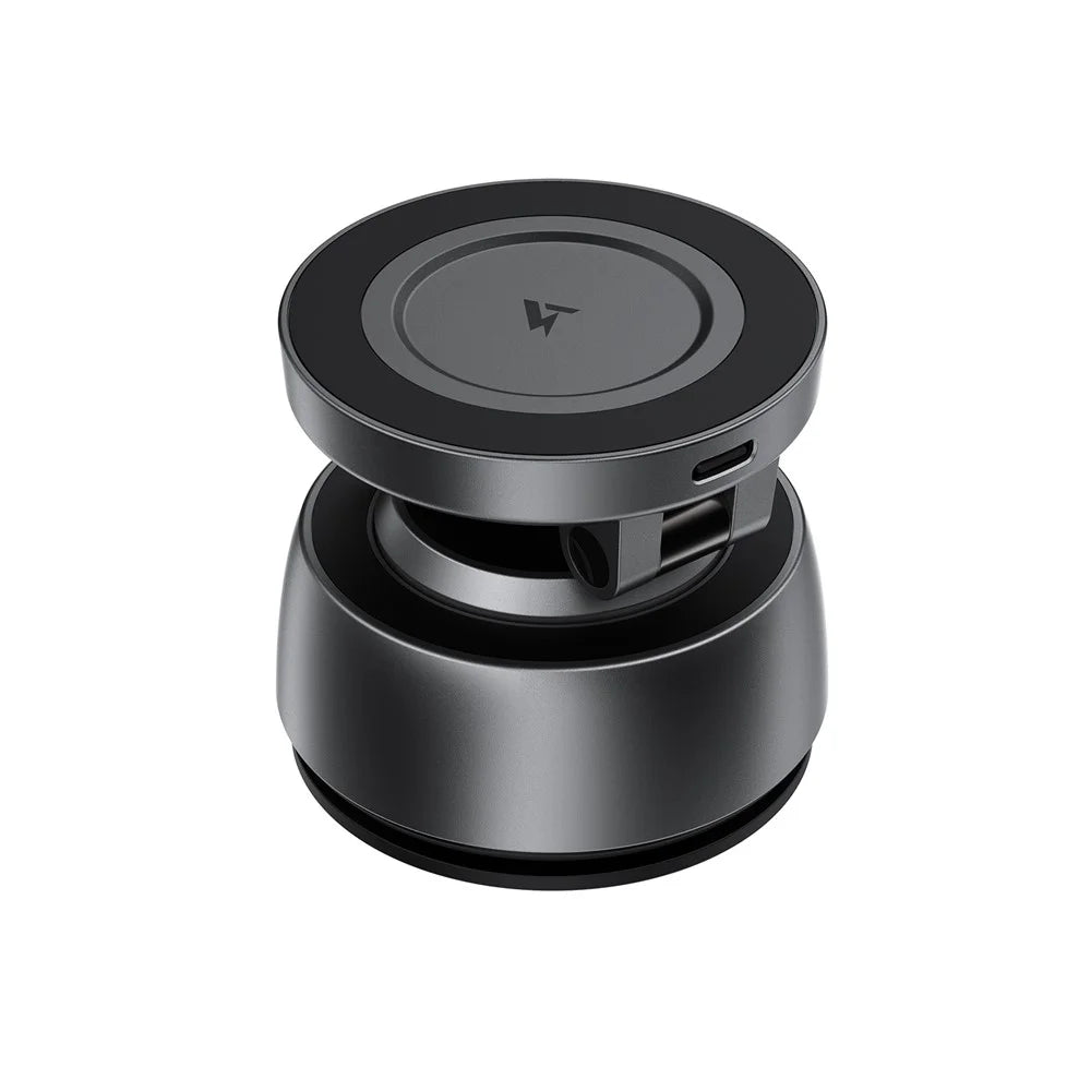 ACEFAST E53 Magnetic Wireless Car Charger 15W Electric Suction Cup Dashboard Mount - Metal Grey - 5
