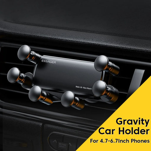 ESSAGER TURUI Series Car Gravity Air Vent Phone Holder 360-degree Rotating Phone Mount Stand Compatible with 4.7-6.7 inch Mobile Phone - 2