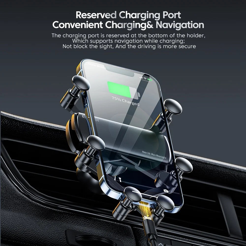 ESSAGER TURUI Series Car Gravity Air Vent Phone Holder 360-degree Rotating Phone Mount Stand Compatible with 4.7-6.7 inch Mobile Phone - 5
