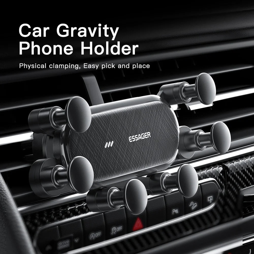 ESSAGER WEICHI Series Car Gravity Phone Mount Air Vent Phone Holder with 360-degree Rotating Ball for 4.7-6.7 inch Mobile Phones - 3