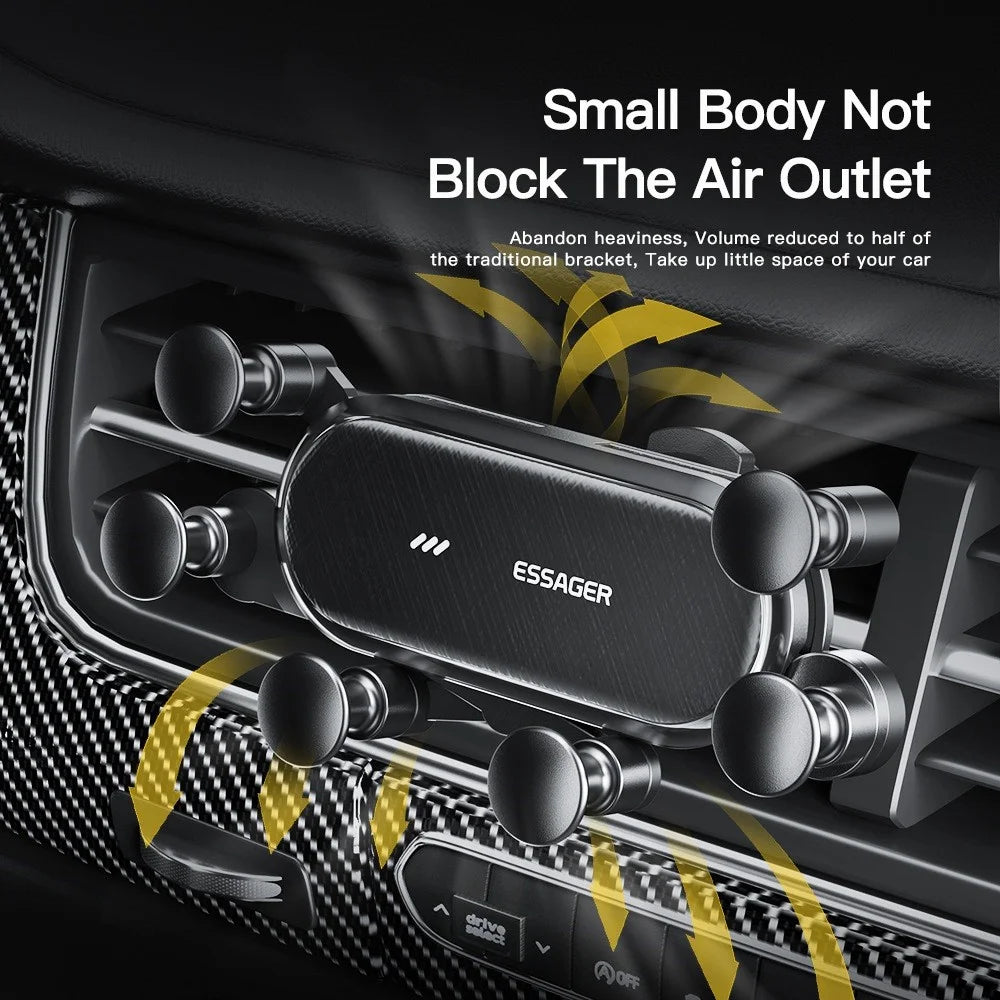 ESSAGER WEICHI Series Car Gravity Phone Mount Air Vent Phone Holder with 360-degree Rotating Ball for 4.7-6.7 inch Mobile Phones - 5