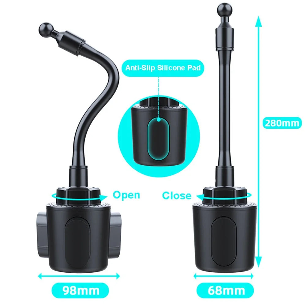 A190+X905 Flexible Arm Phone Bracket 360 Degrees Rotation Universal Car Cup Holder Cellphone Stand - 3