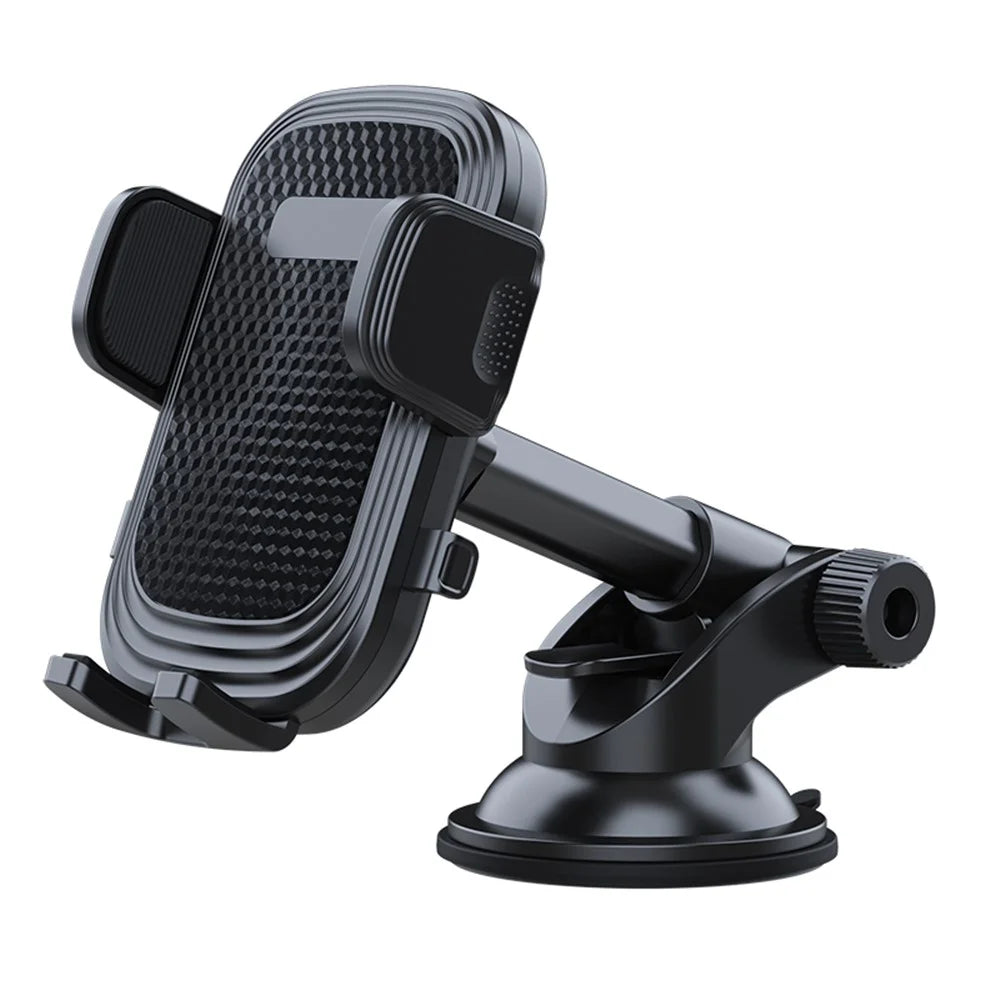 Adjustable Car Phone Holder Rotation Mobile Phone Clamp Mount for Dashboard Windshield - 1