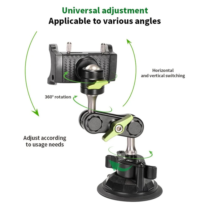 LANPARTE UBA-1 Universal Rotatable Phone Holder Stand Car Trip Suction Cup Cellphone Photography Bracket - 4