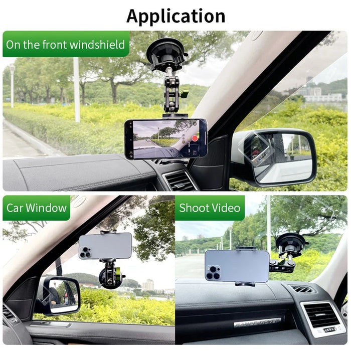 LANPARTE UBA-1 Universal Rotatable Phone Holder Stand Car Trip Suction Cup Cellphone Photography Bracket - 5