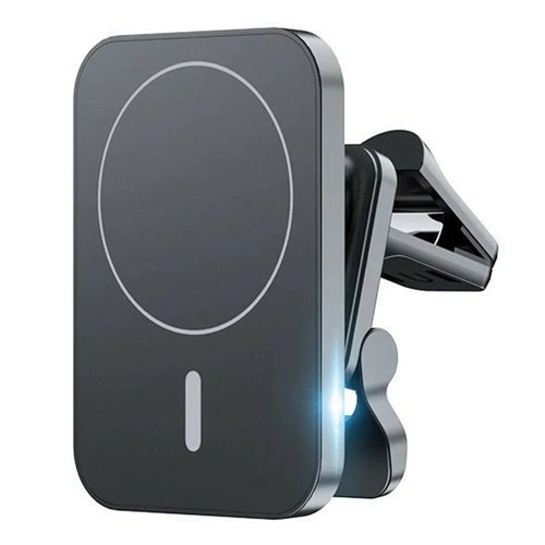 JJT-987 15W Magnetic Wireless Charger Air Vent Clip Mount Bracket Car Phone Holder - Black - 1
