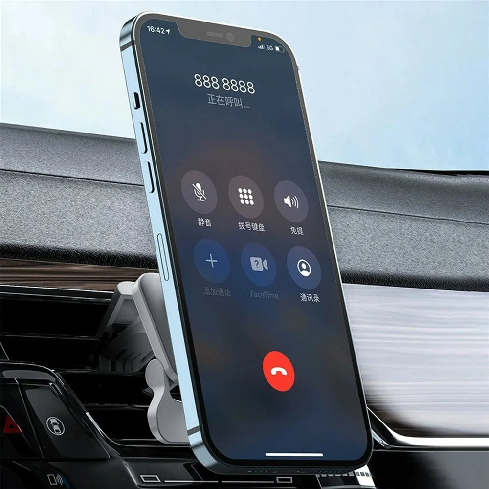JJT-987 15W Magnetic Wireless Charger Air Vent Clip Mount Bracket Car Phone Holder - Black - 4