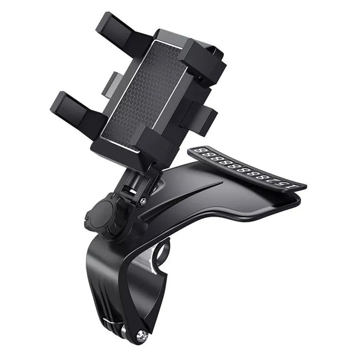 Car Dashboard Phone Stand 360 Degrees Rotation Adjustable GPS Car Clip Holder with Parking Number Plate - 1