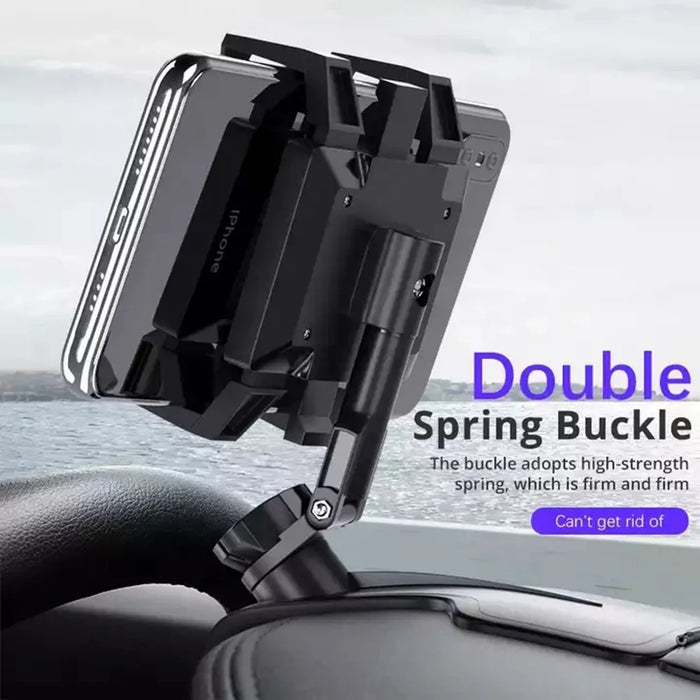 Car Dashboard Phone Stand 360 Degrees Rotation Adjustable GPS Car Clip Holder with Parking Number Plate - 4