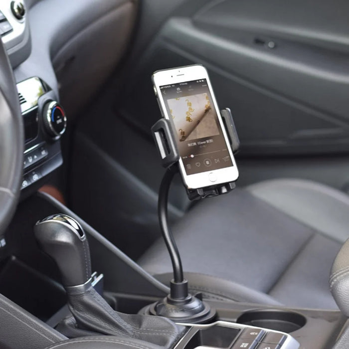 360 Degrees Rotation Car Cup Holder Phone Mount Bendable Hose Cellphone Bracket - 2
