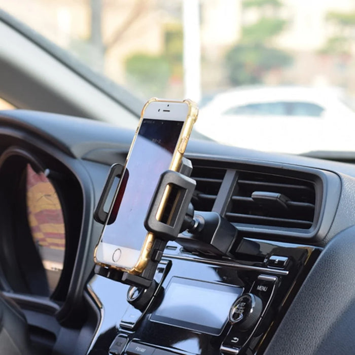 Multifunctional Car CD Port Mount Mobile Phone Holder 360° Rotation Cellphone Bracket Stand - 4