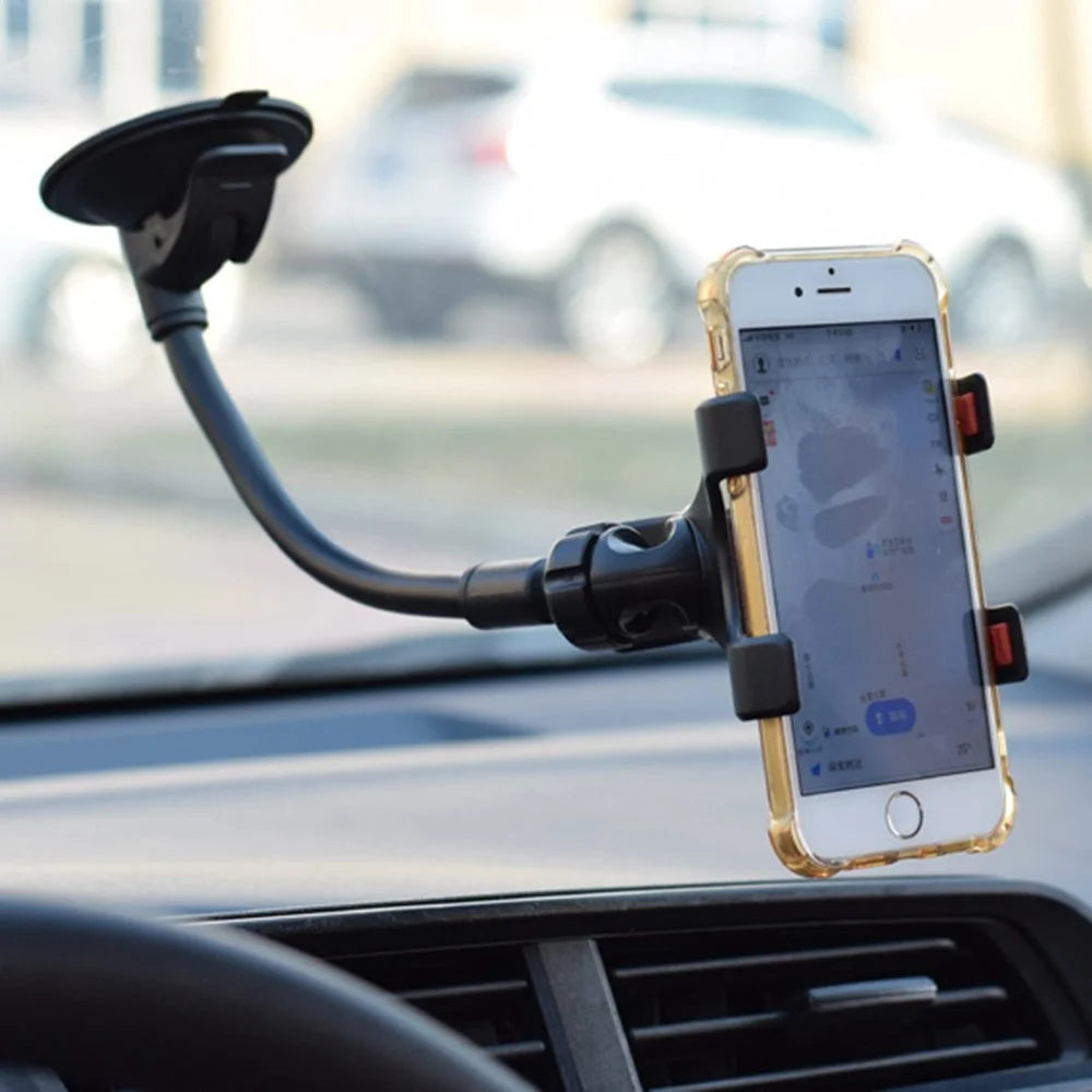 W011 Car Smartphone Bracket Bendable Arm Windshield Dashboard Sucker Mount Cell Phone Holder - Style A - 5