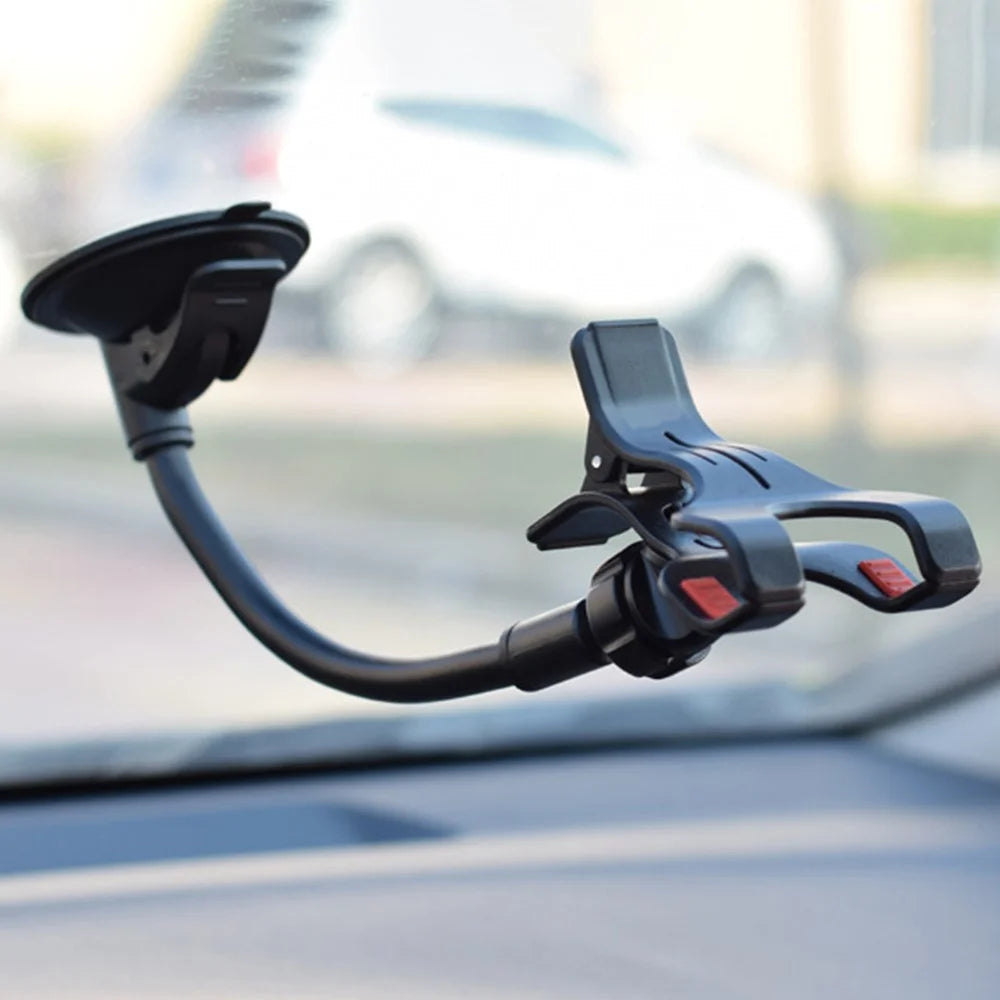 W011 Car Smartphone Bracket Bendable Arm Windshield Dashboard Sucker Mount Cell Phone Holder - Style A - 6