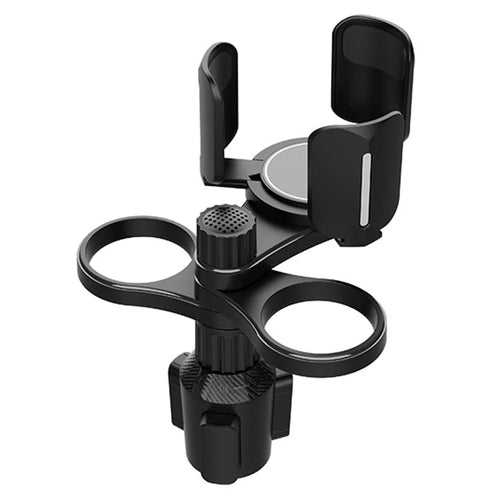Multifunctional Car Cup Holder Expander Adapter Adjustable Organizer for Snack Bottles Coffee Cups Drinks - Black - 1