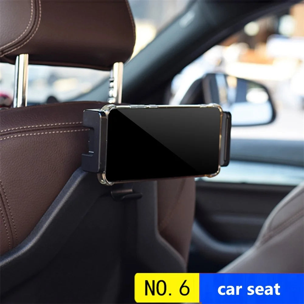 Multifunction Cellphone Holder 360° Rotatable Bracket for Car Back Seat Sun Visor Kitchen Suitcase - Green - 2