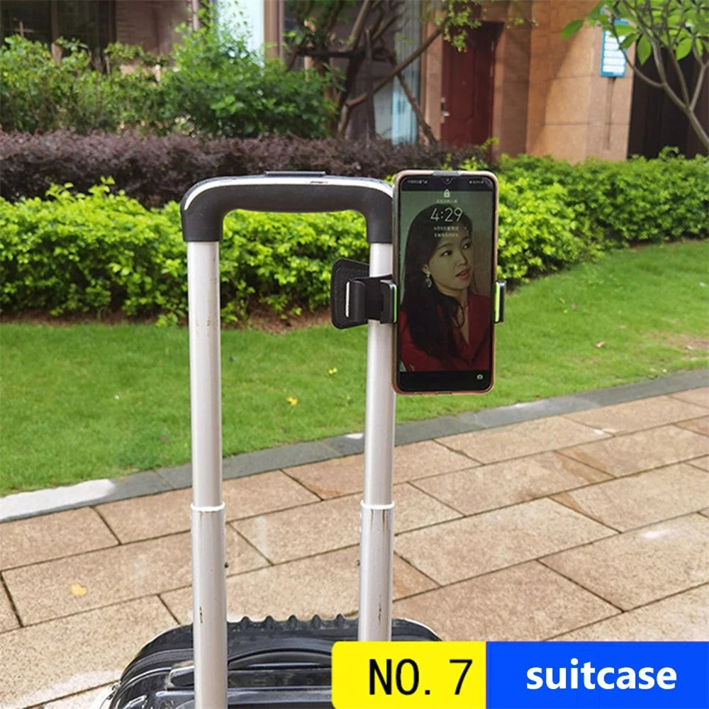 Multifunction Cellphone Holder 360° Rotatable Bracket for Car Back Seat Sun Visor Kitchen Suitcase - Green - 3