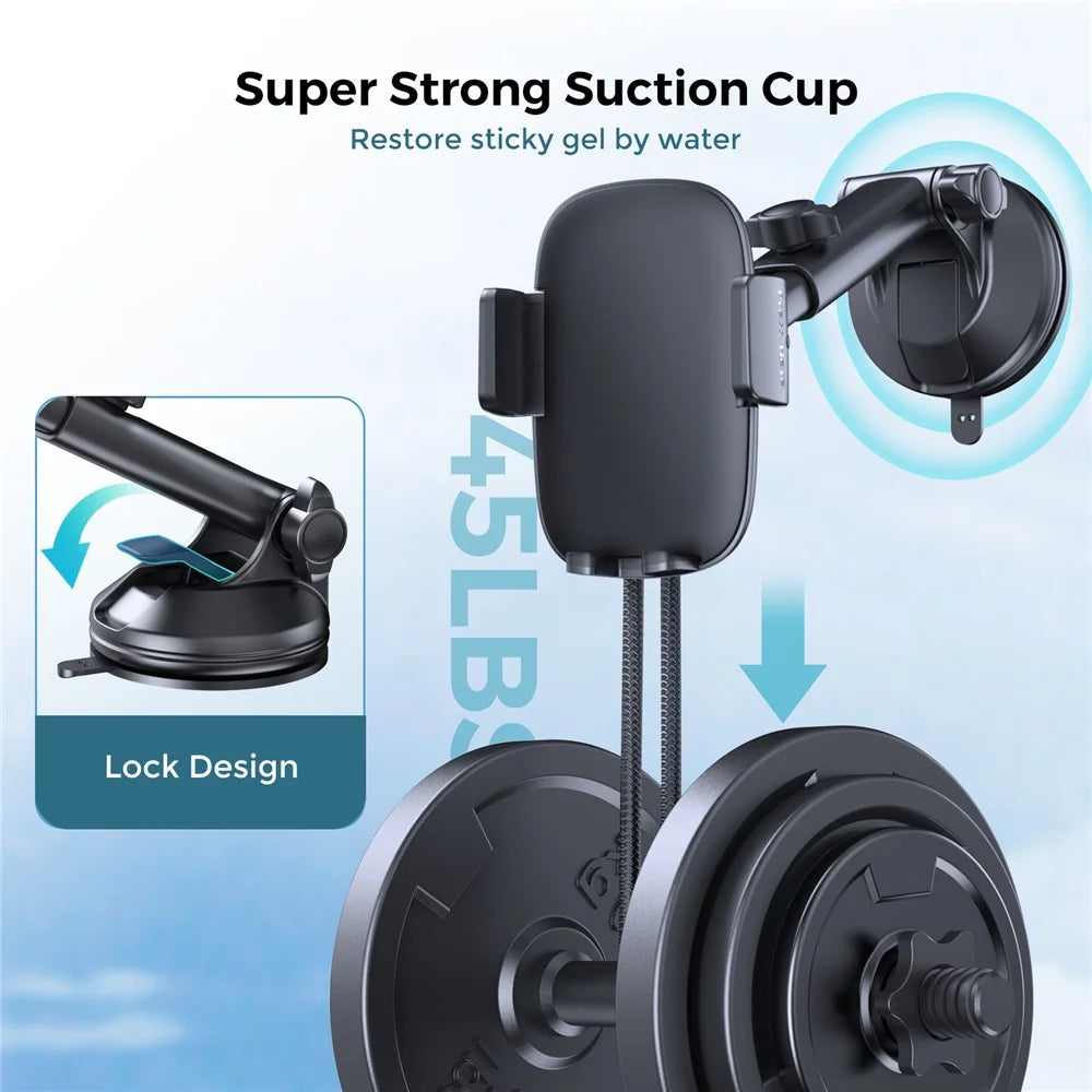 AHASTYLE TRONWIN JY04 360 Degree Rotation Car Suction Cup Mount Phone Holder with Air Vent Clip - 4