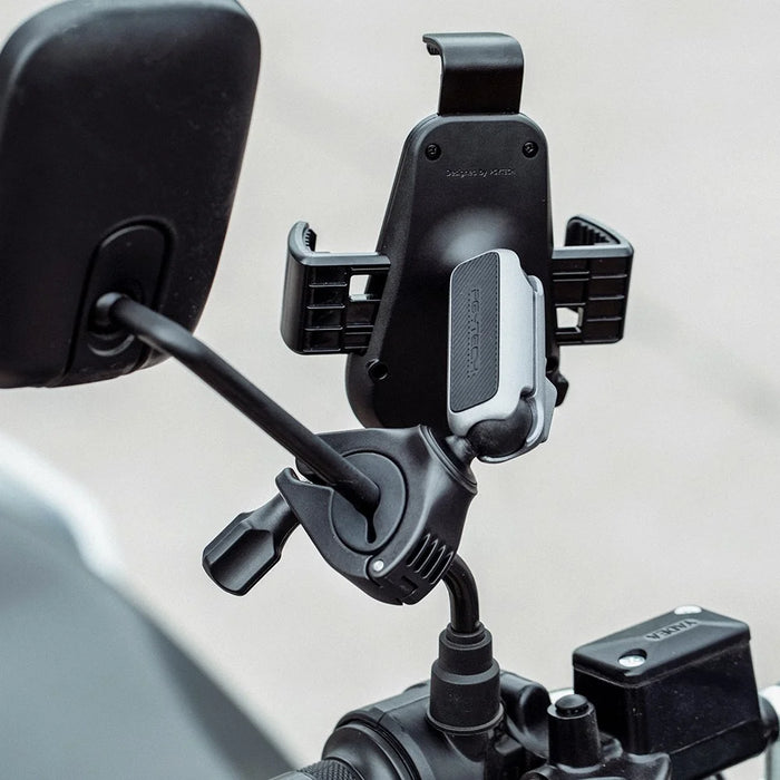 PGYTECH P-PG-001 Motorcycle E-Bike Bicycle Phone Holder Adjustable Handlebar / Rearview Mirror Mount Cellphone Bracket - 3
