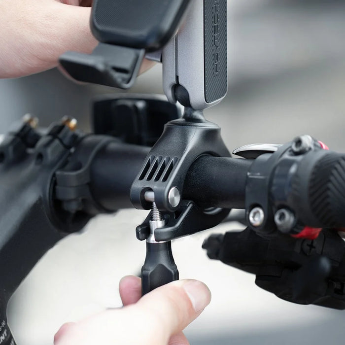 PGYTECH P-PG-001 Motorcycle E-Bike Bicycle Phone Holder Adjustable Handlebar / Rearview Mirror Mount Cellphone Bracket - 4