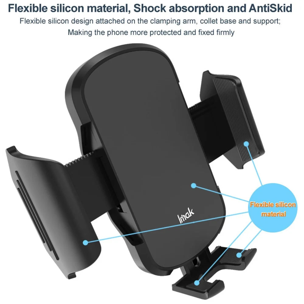 IMAK J1-X5A Dashboard Clip Car Holder 360-Degree Rotating Vehicle Phone Mount Anti-Shock Adjustable Phone Clip with Silicone Mat - 3