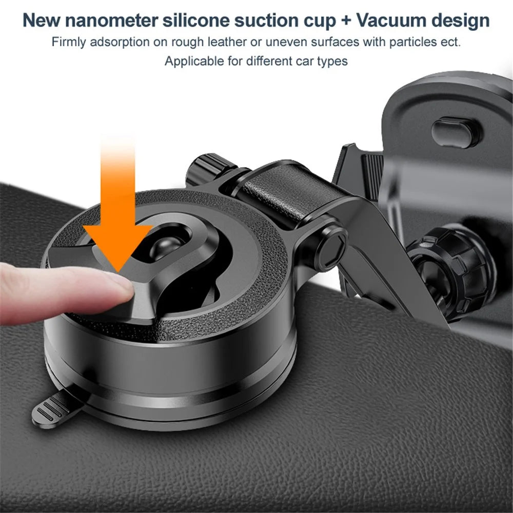 IMAK J1-X5A Dashboard Clip Car Holder 360-Degree Rotating Vehicle Phone Mount Anti-Shock Adjustable Phone Clip with Silicone Mat - 6