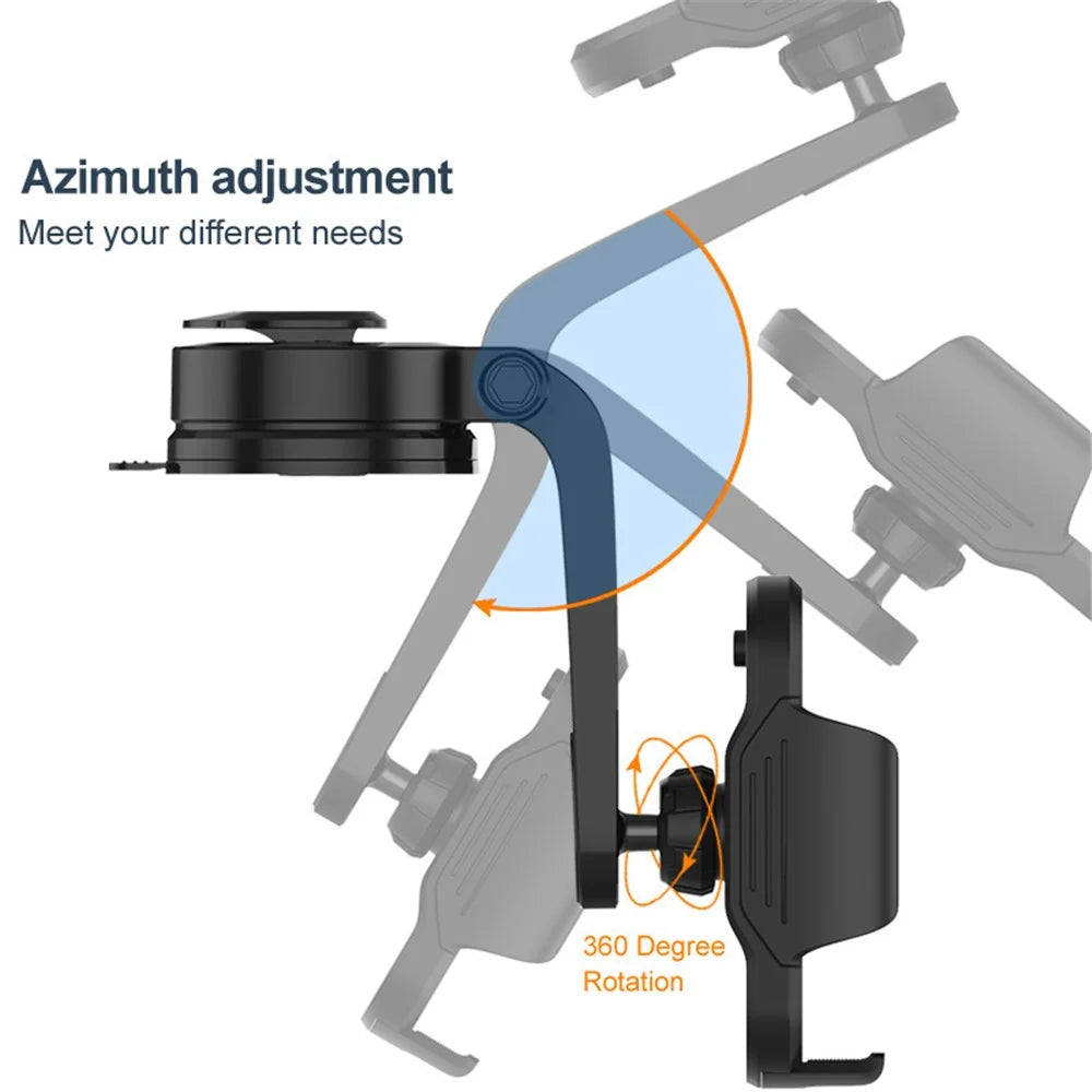 IMAK J1-X5A Dashboard Clip Car Holder 360-Degree Rotating Vehicle Phone Mount Anti-Shock Adjustable Phone Clip with Silicone Mat - 7