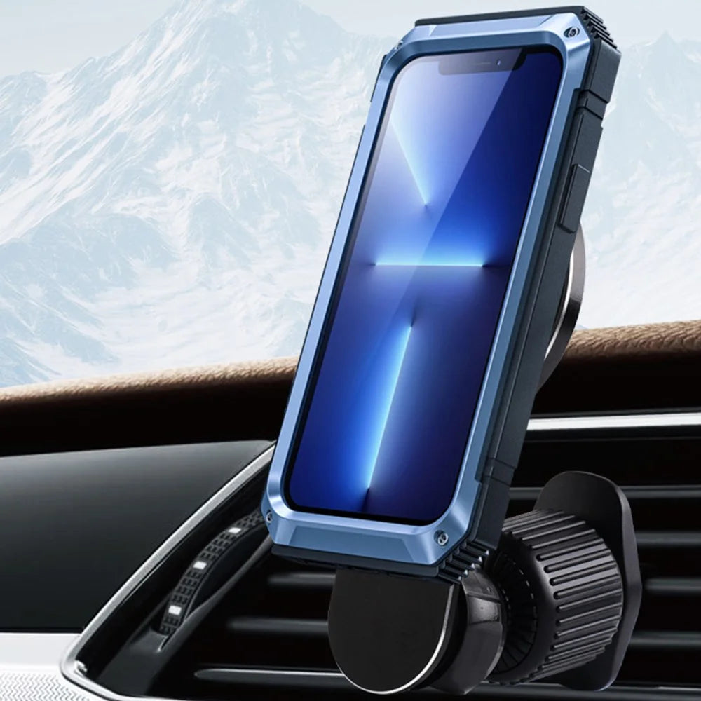 Car Air Vent Mount Magnetic Phone Holder Stand 360 Degrees Rotating Cellphone Bracket with 2 Magnetic Sheets - Black - 6