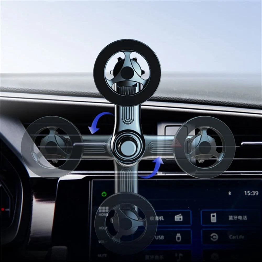 Car Phone Holder N52 Strong Magnet Air Vent Extension Rod Cellphone Support 17mm Ball Head Mobile Phone Bracket - 3