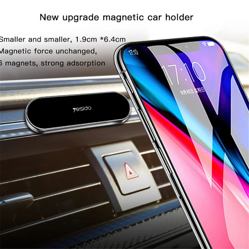 YESIDO C83 Car Magnetic Phone Holder Lazy Zinc Alloy Slim Phone Mount Bracket - Tarnish - 2