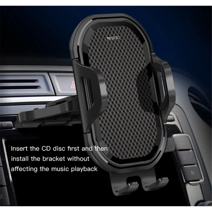 YESIDO C84 Car CD Slot Mobile Phone Holder 360 Degrees Rotating Cellphone Bracket - 6