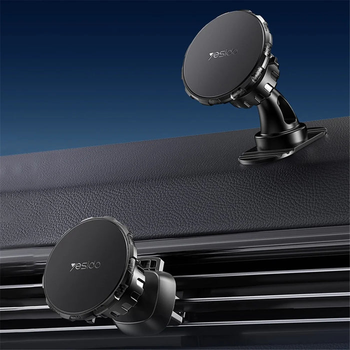 YESIDO C153 Adhesive Car Dashboard Phone Holder Magnetic Rotatable Phone Bracket with Air Vent Clip - 4