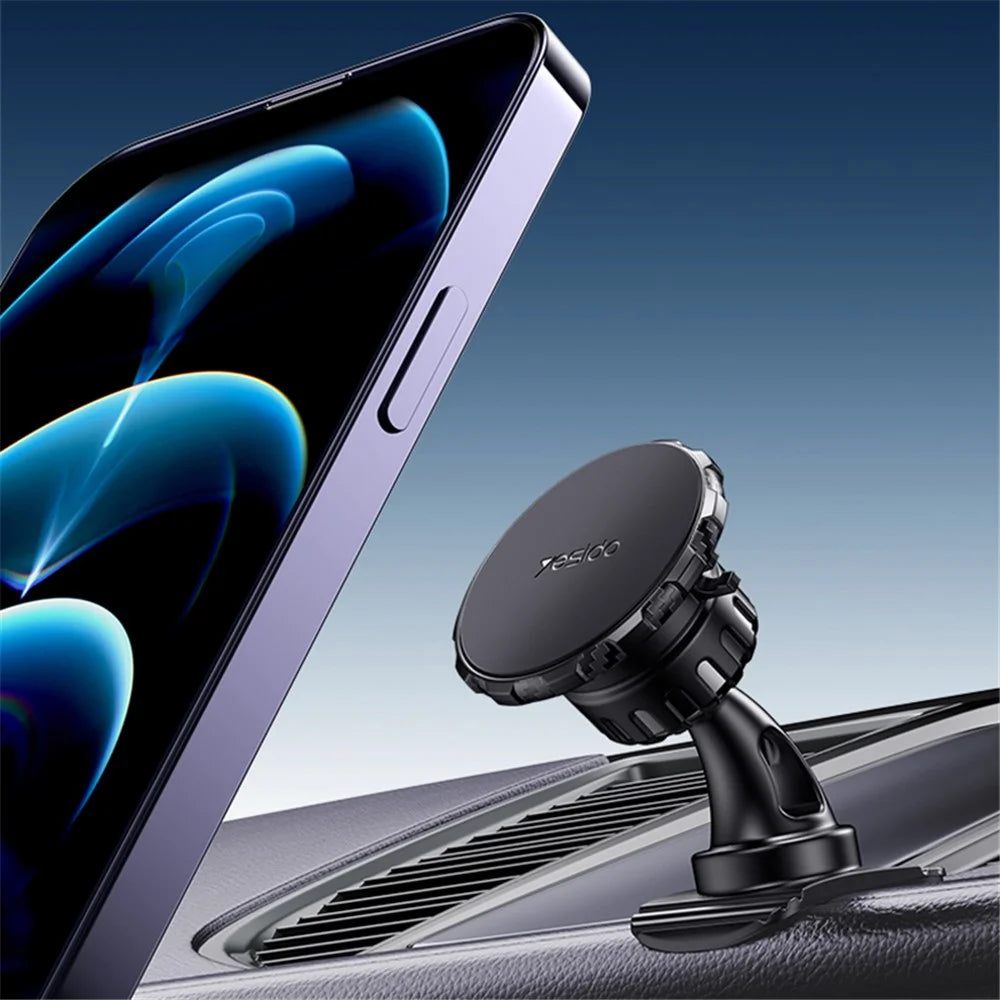 YESIDO C153 Adhesive Car Dashboard Phone Holder Magnetic Rotatable Phone Bracket with Air Vent Clip - 7