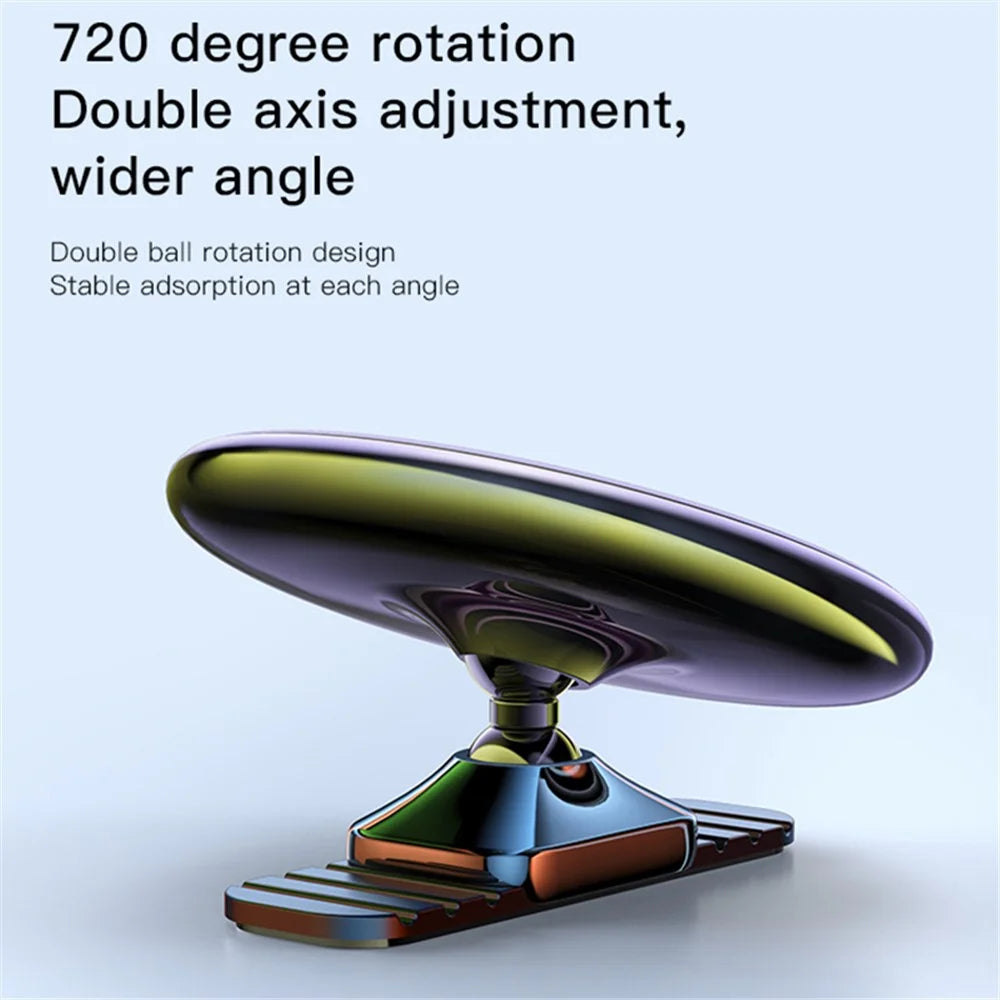 YESIDO C126 For iPhone 12 / 13 / 14 Zinc Alloy Car Magnetic Phone Holder 720 Degree Rotation Adhesive Bracket - 5