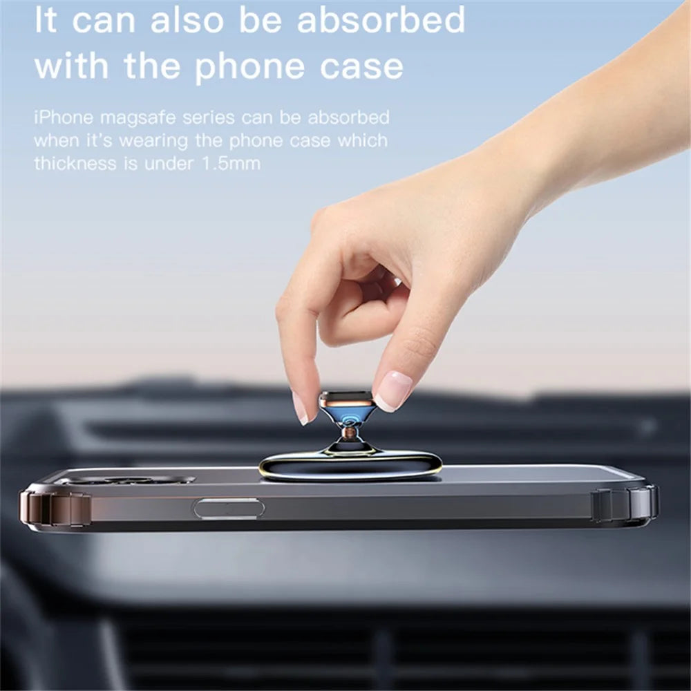 YESIDO C126 For iPhone 12 / 13 / 14 Zinc Alloy Car Magnetic Phone Holder 720 Degree Rotation Adhesive Bracket - 6