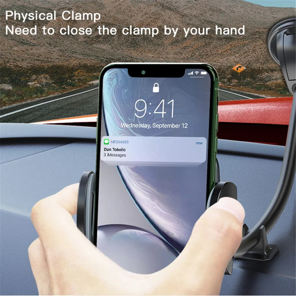 YESIDO C108 40cm Car Bendable Arm Smartphone Bracket Windshield Sucker Mount Cell Phone Holder with Mini Support - 2