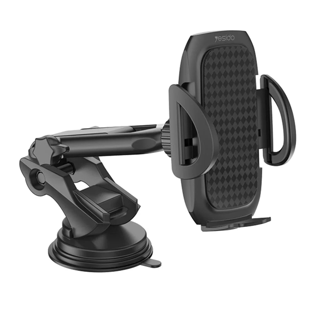 YESIDO C111 Telescopic Phone Holder Car Windshield Mount Cellphone Bracket with Suction Cup Base - 1