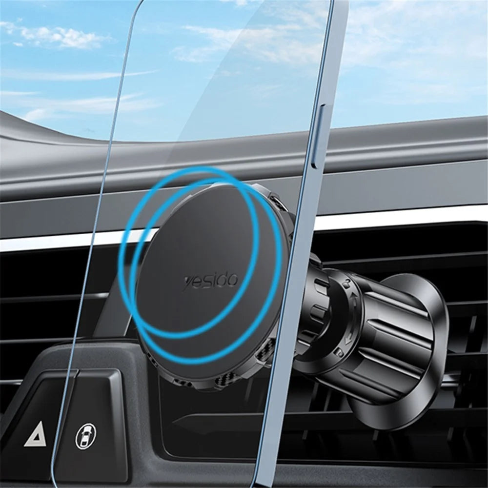 YESIDO C154 Car Air Vent Mount Magnetic Phone Holder 360 Degrees Rotating Cellphone Stand - 4