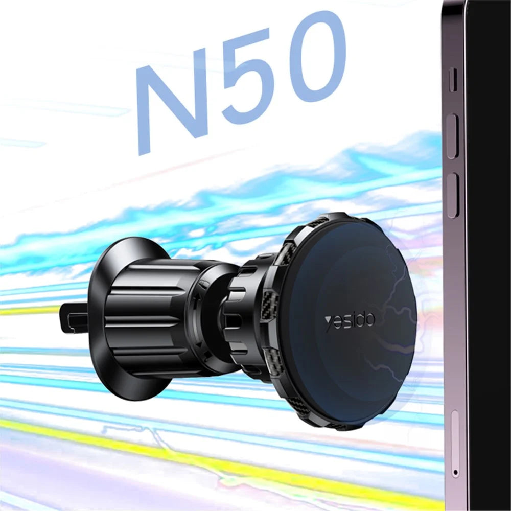 YESIDO C154 Car Air Vent Mount Magnetic Phone Holder 360 Degrees Rotating Cellphone Stand - 6
