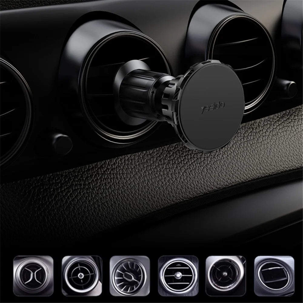 YESIDO C154 Car Air Vent Mount Magnetic Phone Holder 360 Degrees Rotating Cellphone Stand - 7