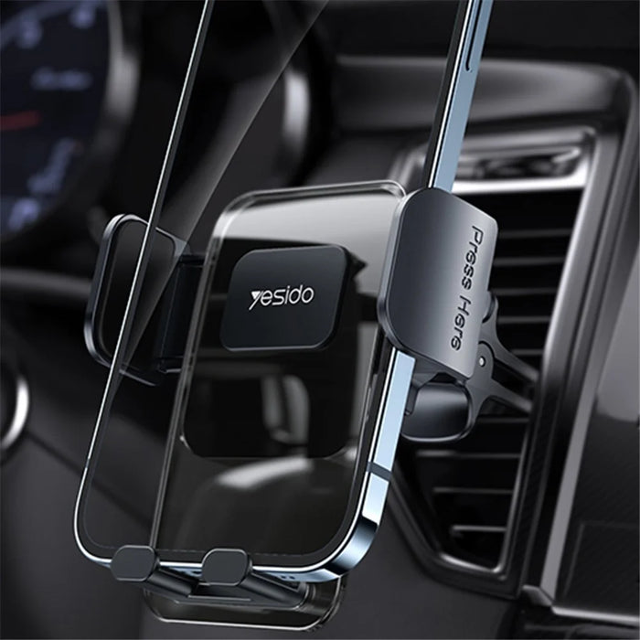 YESIDO C163 Air Outlet Transparent Panel Car Bracket Mobile Phone Holder Stand - 7