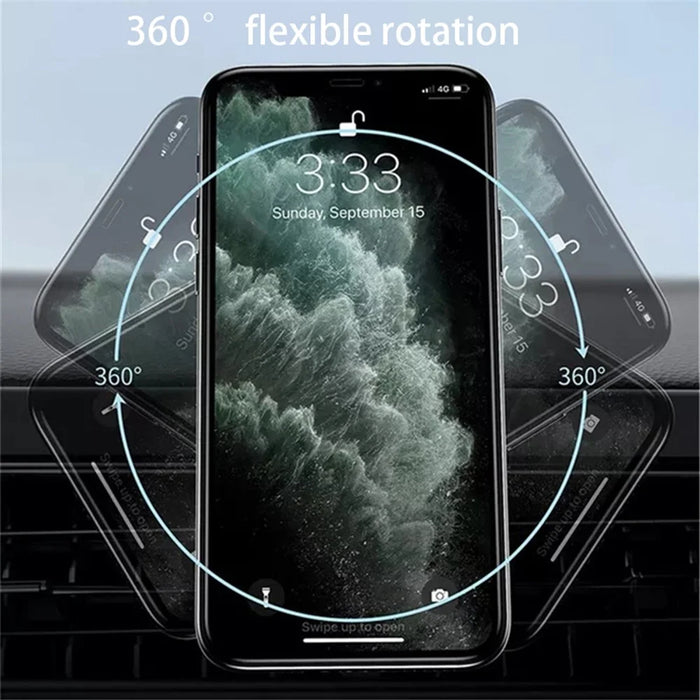 ZHILANG C58 Creative Magnetic Phone Holder for Car Phone Mount 360 Degree Rotating Multi-Functional Dashboard Stand - Silver - 3
