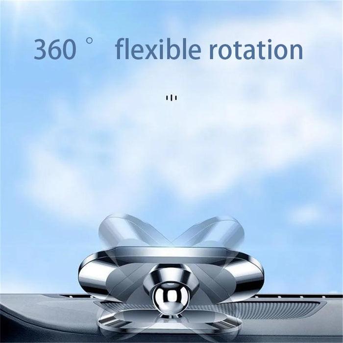 ZHILANG C58 Creative Magnetic Phone Holder for Car Phone Mount 360 Degree Rotating Multi-Functional Dashboard Stand - Silver - 4